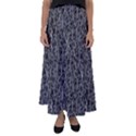 Elio s Shirt Faces in White Outlines on Black Crying Scene Flared Maxi Skirt View1