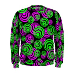 Neon Green And Pink Circles Men s Sweatshirt by PodArtist