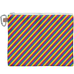 Gay Pride Flag Candy Cane Diagonal Stripe Canvas Cosmetic Bag (xxxl) by PodArtist