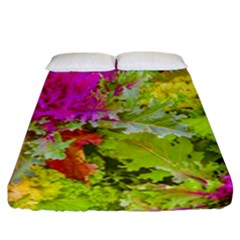 Colored Plants Photo Fitted Sheet (california King Size) by dflcprints
