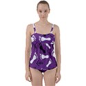 PURPLE Twist Front Tankini Set View1