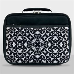 Black And White Geometric Pattern Lunch Bag