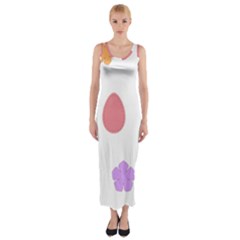 Easter Patches  Fitted Maxi Dress
