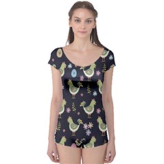 Easter Pattern Boyleg Leotard 