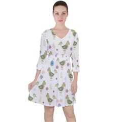 Easter Pattern Ruffle Dress