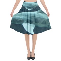 Leopard Shark Flared Midi Skirt