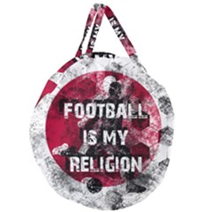 Football Is My Religion Giant Round Zipper Tote by Valentinaart