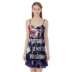 Football Is My Religion Satin Night Slip by Valentinaart