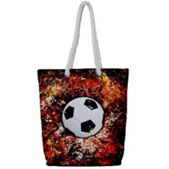 Football  Full Print Rope Handle Tote (small) by Valentinaart