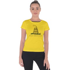 Gadsden Flag Don t Tread On Me Short Sleeve Sports Top  by snek