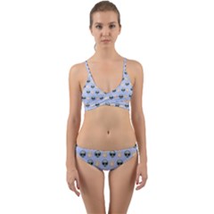 Alien Pattern Wrap Around Bikini Set