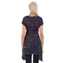 Lines Line Background Short Sleeve Side Drop Tunic View2