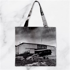 Omaha Airfield Airplain Hangar Zipper Grocery Tote Bag