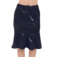 Black Marble Tiles Rock Stone Statues Mermaid Skirt
