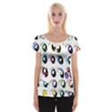 Eyes  Pattern Cap Sleeve Tops View1