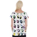 Eyes  Pattern Cap Sleeve Tops View2