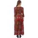Frog Pattern Button Up Boho Maxi Dress View2