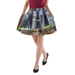 New Years Eve Petronas Towers Kuala Lumpur Malaysia A-line Pocket Skirt
