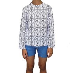 Test Pattern Kids  Long Sleeve Swimwear