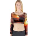 Pirate Ship Long Sleeve Crop Top View1
