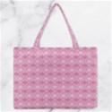 Pattern Pink Grid Pattern Zipper Medium Tote Bag View1