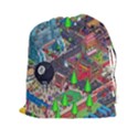 Pixel Art City Drawstring Pouches (XXL) View1