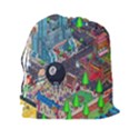 Pixel Art City Drawstring Pouches (XXL) View2