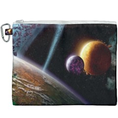 Planets In Space Canvas Cosmetic Bag (xxxl) by Sapixe