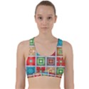 Tiles Pattern Background Colorful Back Weave Sports Bra View1