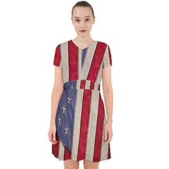 Usa Flag Adorable In Chiffon Dress