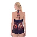 Steampunk Airship Sailing the Stars of Deep Space Boyleg Halter Swimsuit  View2