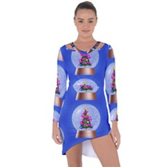Seamless Repeat Repeating Pattern Art Asymmetric Cut-out Shift Dress