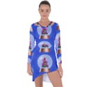 Seamless Repeat Repeating Pattern Art Asymmetric Cut-Out Shift Dress View1