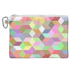 Mosaic Background Cube Pattern Canvas Cosmetic Bag (xl) by Sapixe