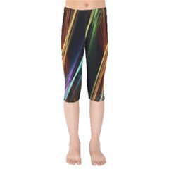 Lines Rays Background Light Kids  Capri Leggings 