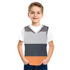 Orange Sand Charcoal Stripes Pattern Striped Elegant Kids  Sportswear