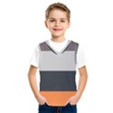 Orange Sand Charcoal Stripes Pattern Striped Elegant Kids  SportsWear View1