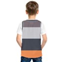 Orange Sand Charcoal Stripes Pattern Striped Elegant Kids  SportsWear View2