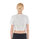 White Marble Tiles Rock Stone Statues Cotton Crop Top View2