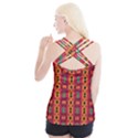 Tribal shapes in retro colors                                Criss cross Back Tank Top View2