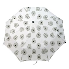 Angry Theater Mask Pattern Folding Umbrellas by dflcprints
