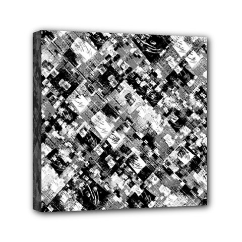 Black And White Patchwork Pattern Canvas Travel Bag