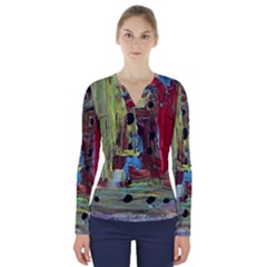 Point Of View #4 V-neck Long Sleeve Top