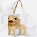 Lion Cute Sketch Funny Zipper Grocery Tote Bag View2