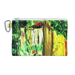 Old Tree And House With An Arch 4 Canvas Cosmetic Bag (large) by bestdesignintheworld
