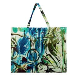 Clocls And Watches 3 Zipper Large Tote Bag by bestdesignintheworld