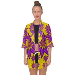 Fantasy Big Flowers In The Happy Jungle Of Love Open Front Chiffon Kimono by pepitasart