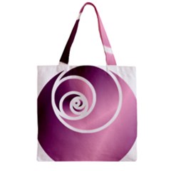 Rose  Zipper Grocery Tote Bag