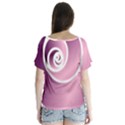rose  V-Neck Flutter Sleeve Top View2