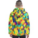 Colorful watercolors texture                                    Men s Hooded Puffer Jacket View2